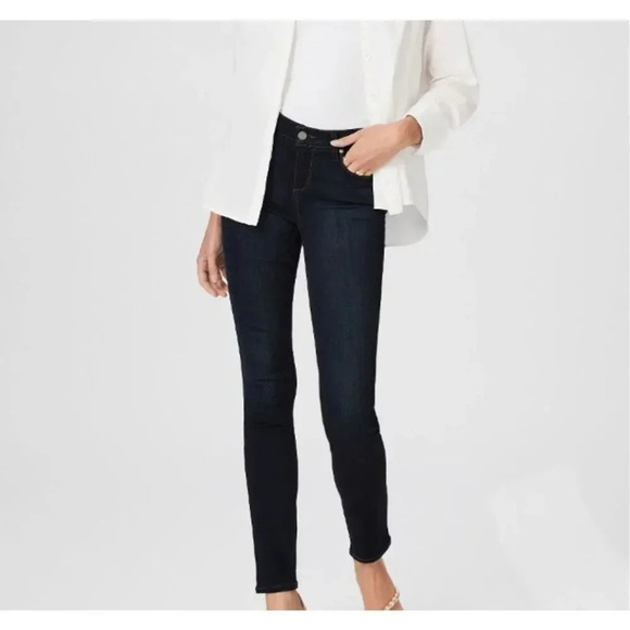 PAIGE DENIM | Skyline Skinny Jeans Blue Dark Wash | Size 26, 4 - Picture 1 of 12